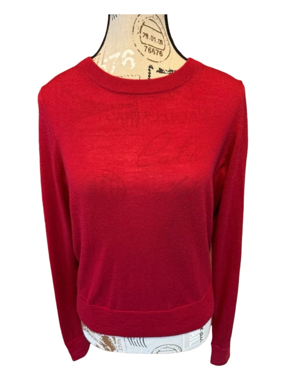 J. Crew 100% Merino Wool Lightweight Crewneck Sweater • Berry/Burgundy • Small